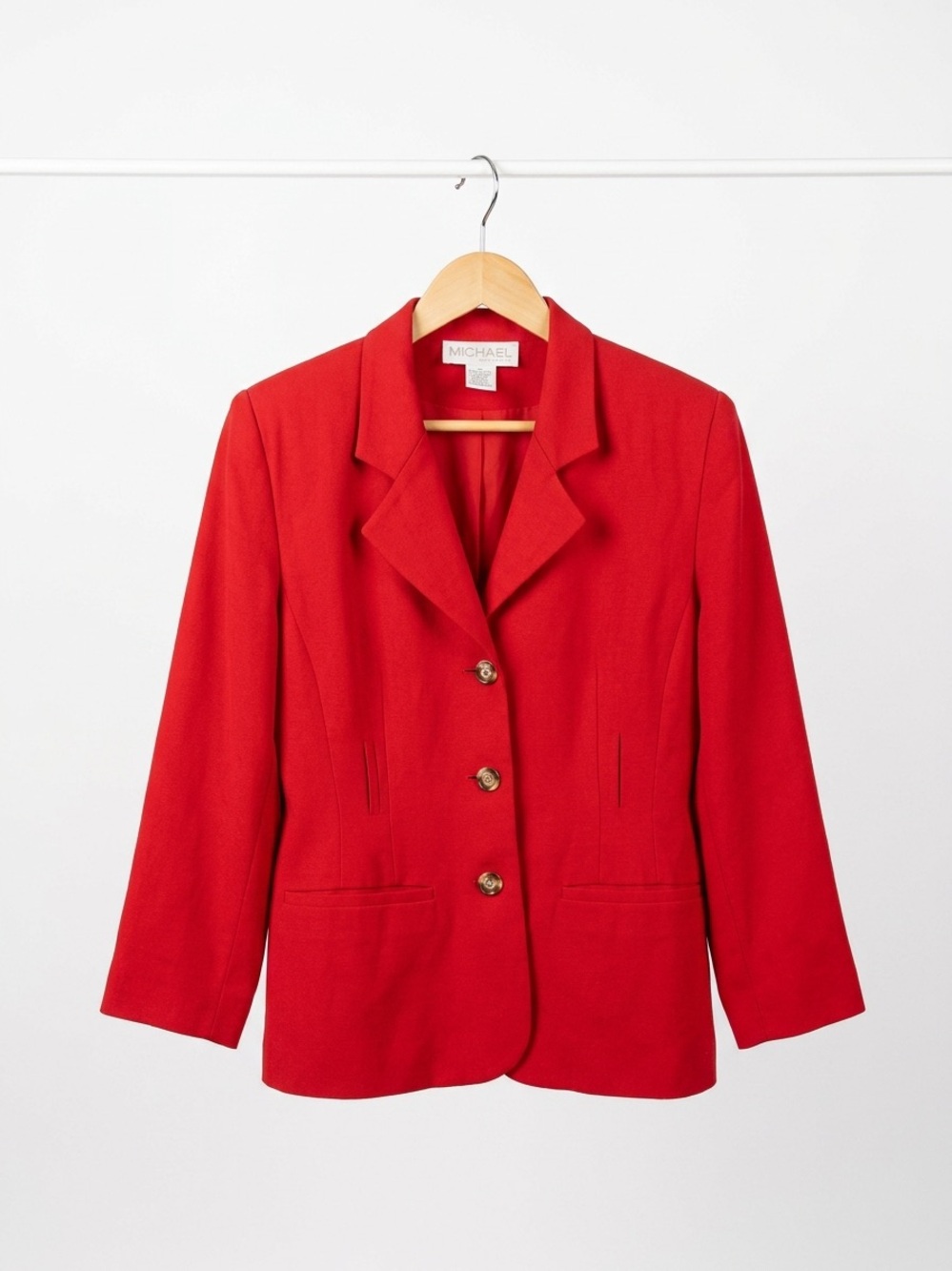 Vintage Vittoria Virini Structured Red Blazer Jacket